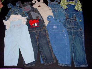 Used Baby Boy 12 18 Months Spring Summer Overall Jumper Denim Clothes Lot
