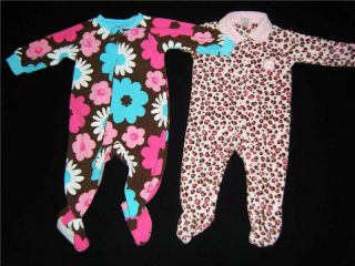Lot Baby Girl Sleeper Pajama Clothes Size 6 9 Months 12 M 6 9 Infant Sleepwears