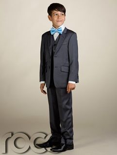 Boys Navy Wedding Suit Boys Dickie Bow Suit Boys Page Boy Outfit Boys Tuxedo