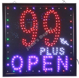 New LED 99 Cents Plus Business Motion Open Sign 19"x19" U s A Seller 62