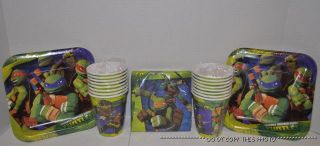 TMNT 48pc Teenage Mutant Ninja Turtles Birthday Party Supplies Plates Set 16