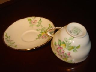 Vintage Royal Stafford Bone China Tea Cup Saucer Nice