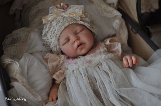 Grace French Lace Christening Dress Hat 4 Reborn Baby Doll