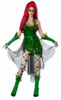 Lethal Beauty Poison Ivy Fancy Dress Costume with Wig Included Small Med Large
