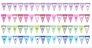 Happy Birthday Polka Dot Bunting Party Deco Perfect Indoor Outdoor 4 Colours