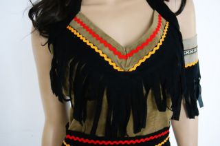 Sexy Womens Halloween Indian Dress Costume "Sassy Squaw" s M L XL Party Dress