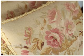 18x14 Shabby Pink Chic Aubusson Pillow French Home Decor Sofa Chair Bed Cushion