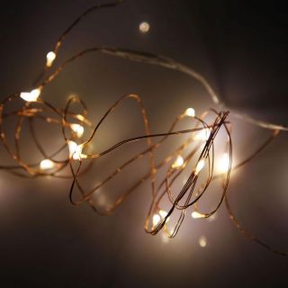 New 20LEDS Warm White Battery Operated Mini LED Copper Wire String Fairy Light