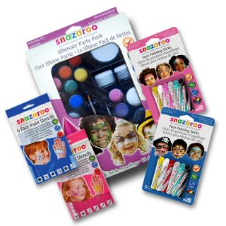 New SNAZAROO Deluxe Party Pack Face Paint Kit Kids
