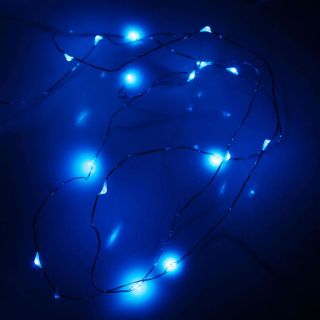 2M 20LEDS Blue Battery Operated Mini LED Copper Wire Fairy Christmas Lamp Lights