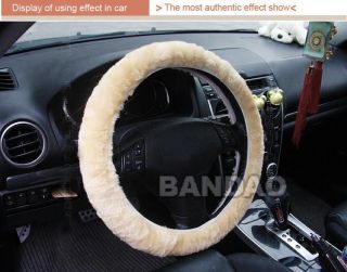 Car Winter General Plush Steering Wheel Cover Soft Imitation Wool Accessories