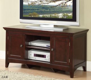 Blaine Brown Cherry Finish Wood TV Stand Console Cabinet Entertainment Center