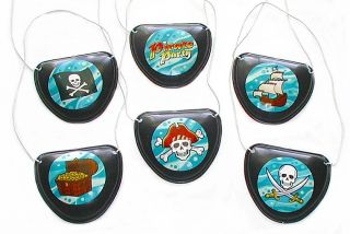 Lot 48 Black Blue Pirate Party Eye Patches Boy's Girl's Unisex Favors