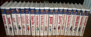 Lot of 19 Shirley Temple 20th Century Fox Family Feature VHS Movies Color New