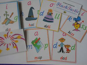 Large Laminated Flash Cards Eyfs Phase 2 Letters Sen Phonics Speech Alphabet