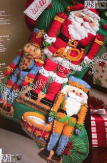 Bucilla Christmas Joy Stocking Felt Applique Kit