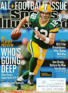 2012 Sports Illustrated Aaron Rodgers Green Bay Packers Playoff Preview