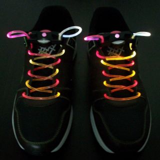 Glow LED Light Shoes Shoelaces Luminous Shoestring Flash Strap Stick Shoelace