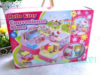 Sanrio Hello Kitty Miniature Toy "Convenience Store" Fridge Cashier Drinks Food