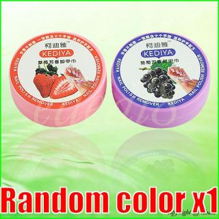 Fruit Aroma Flavor Nail Care Polish Remover Tissue Wet Wipes Pads