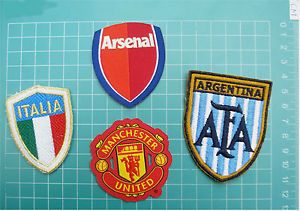 Mixed Soccer Football Club Logo Argentina Arsenal Itali Manchester Cloth Patches