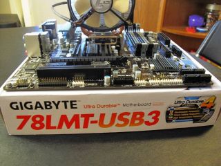 Gigabyte GA 78LMT USB3 AM3 AMD FX 4130 Zambezi 3 8GHz Quad Core CPU Combo More
