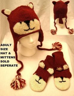 Red Fox Hat Squirrel Animal LND and Hound Costume Adult Sly Mens Womens Ski Cap