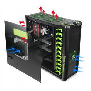 Thermaltake VL200L1W2Z NVIDIA Edition Black and Green Lining ATX Full Tower