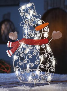 Lighted Winter Snowman Stake Garden Decoration Outdoor Lawn Yard Christmas New