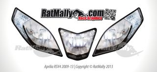 WSB Style Headlight Stickers Aprilia RSV4 2009 2013 Race Track Graphics