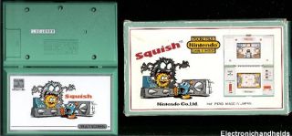 1986 Nintendo LCD Game Watch Squish Pocket Size Boxed