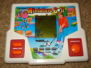Vintage 1988 Miniature Golf Tiger Electronics Handheld LCD Arcade Video Game