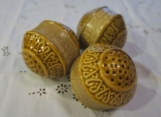 Decorative 5" Sphere Brown Ceramic Balls Orbs Globes Set of 3