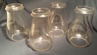 Kerosene Lantern Oil Lamp Globes Matching Set of 4 Clear 6 5 8"