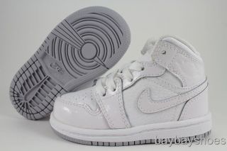 Nike Jordan 1 Phat TD White Wolf Gray Mid High Hi Toddler Baby Infant All Sizes