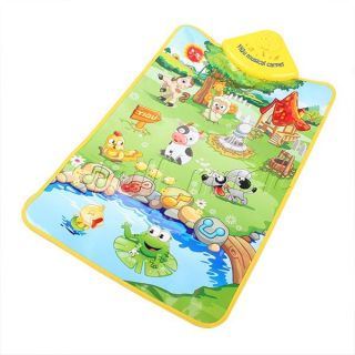 Multicolor Animal Farm Musical Music Touch Play Carpet Mat Blanket Kid Baby Toy