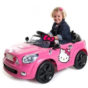 Hello Kitty Coupe Battery Powered Girl Gift Pink Toy Car Kids Street Toddler