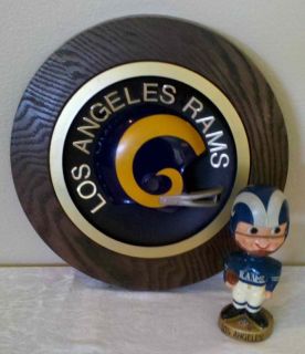 Los Angeles Rams Bobble Head Sign Vintage RARE Find