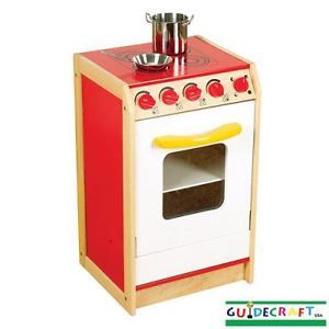 New Wooden Kids Wood Play Kitchen Bright Toy Stove