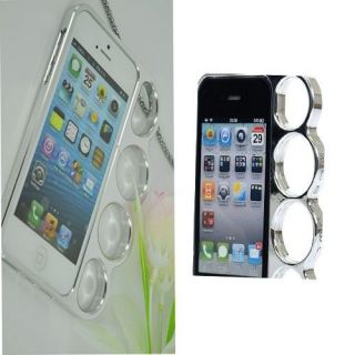 Fashionable Rings Brass Knuckles Hard Bumper Side Cover Case for iPhone4 4S