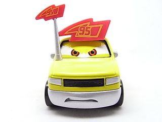 Disney Pixar Cars McQueen's Fan Yellow Truck in Hand