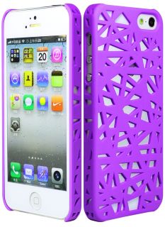 Purple Nest Woven Design Hard Case Cover for iPhone 5 5g 5th