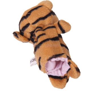 Tiger Parent Child Style Velvet Hand Puppet and Finger Puppet Set Kids Plush Toy