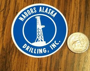 Nabors Alaska Drilling Oil Gas Oilfield Hard Hat Sticker Decal