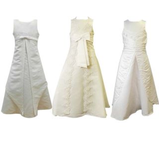 New Premium Communion Confirmation White Girls Dress Kids Fancy Dress 7 13 Year