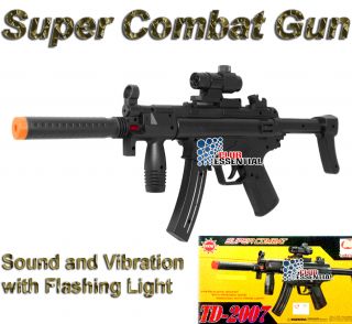 Kids Toy Military Assault Machine Guns with Flashing Lights Sound Vibration