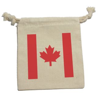 Canada Flag Canadian International Muslin Cotton Gift Party Favor Bags