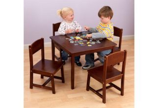 KidKraft Childrens Farmhouse Wood Table and 4 Chairs Set Pecan "Fast SHIP"