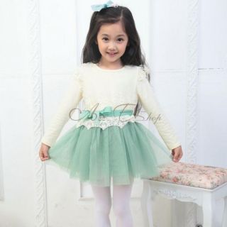 Girls Princess Kids Party Pageant Vintage Lace Dress Tulle Tutu Skirt 2T 7