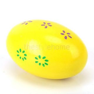 5pcs Small Size Wooden Egg Maracas Shakers Music Percussion Toy for Kids